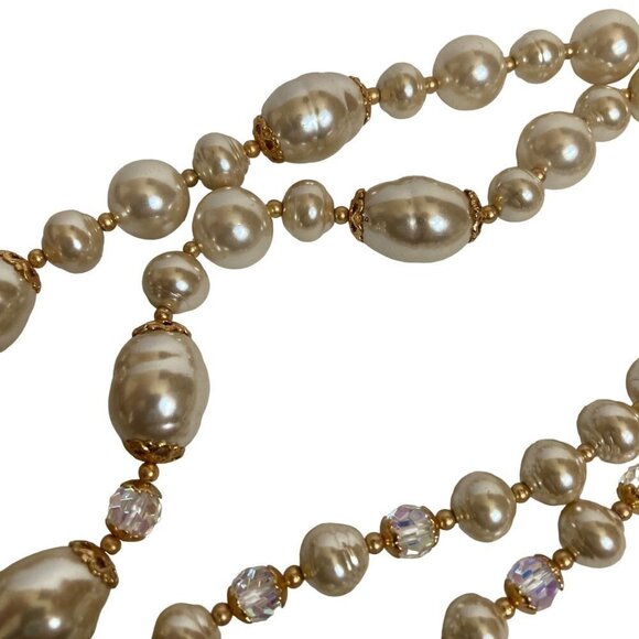 Louis Dell Olio Imitation Pearl Necklaces Lot of 5 Pink Gray Baroque Long Signed - Picture 15 of 16